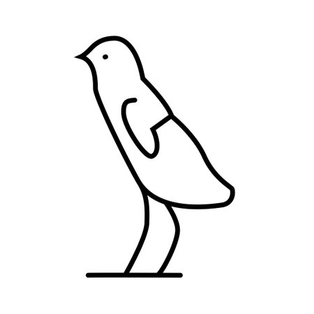 Bird line icon, concept sign, outline vector illustration, linear symbol.のイラスト素材