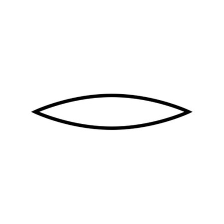 Isolated line fish icon on a white background. Vector illustration.のイラスト素材