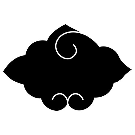 Isolated cute cloud on a white background, Vector illustratonのイラスト素材