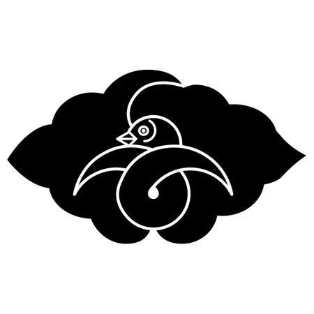 silhouette of turkey bird in the cloud, vector illustration designのイラスト素材