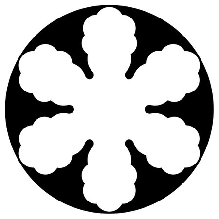 Black and white mandala. Geometric circle element made in vectorのイラスト素材