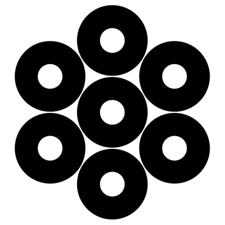 Circle, ring design element. Circular, concentric circles patternのイラスト素材