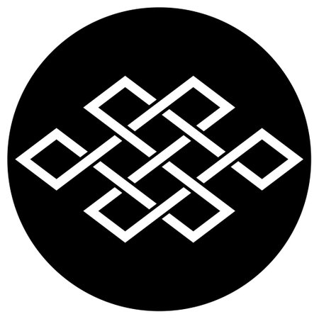 Celtic Knot Vector Icon. Flat black and white design.のイラスト素材