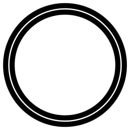 Circular, concentric segmented circles. Abstract geometric circle elementのイラスト素材