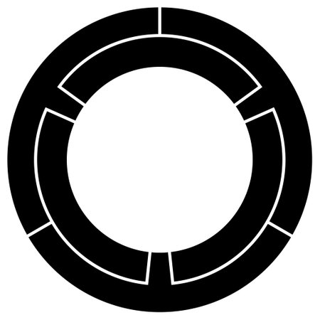 Circular, concentric and radial lines. Abstract geometric circle elementのイラスト素材