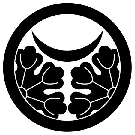 moon and heart icon black color in circle shape vector illustration flat style simple imageのイラスト素材