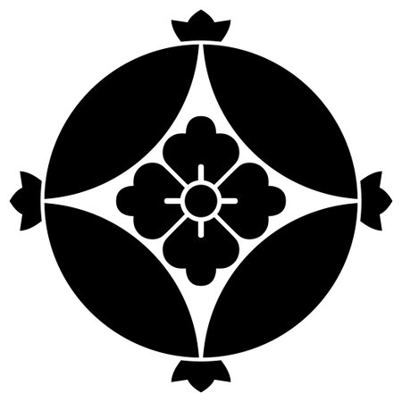 Illustration of a mandala with a flower in the middle.のイラスト素材