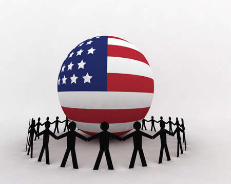 people around us globeの写真素材