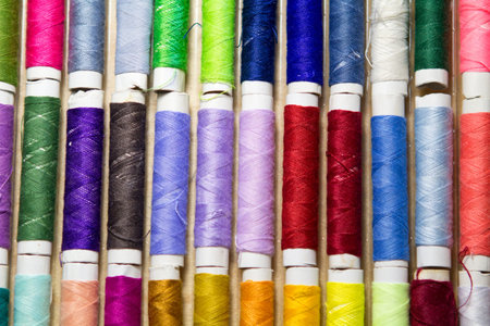 sewing thread withe different colours