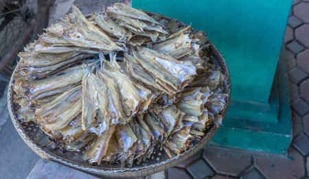 Thai Dried Salted Fishの写真素材