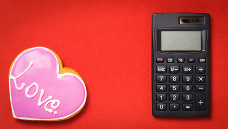 Math Calculation Love heart.の写真素材