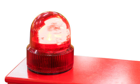 Red Siren light isolated on white background