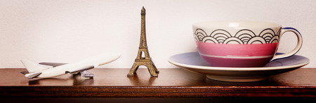 Travel for tea in paris Bannerの写真素材