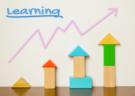 Kid Learning Growth Graph Chartの写真素材