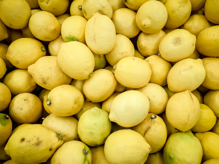 Heap lot of Lemonade on sale in marketの写真素材