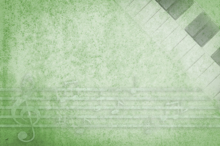 Green Music keyboard grungy background texture.の写真素材