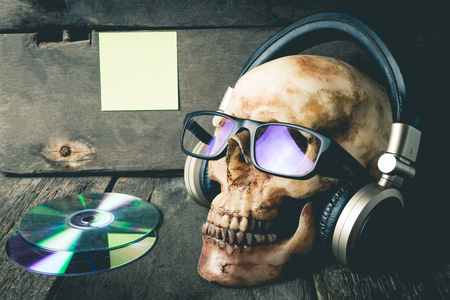 Dead to CD Music Equipments concept.の写真素材
