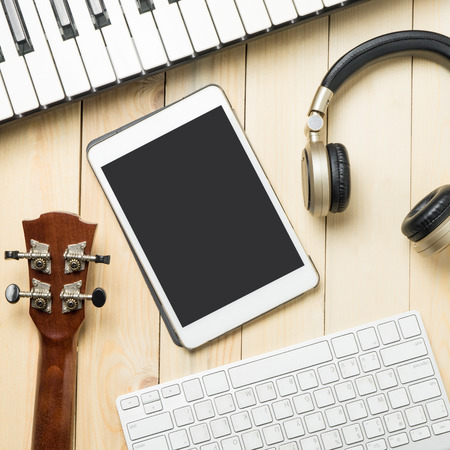 Hi Tech Music production equipments and instruments.の写真素材