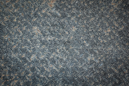 Rustic Black anti slip metal floor textureの写真素材