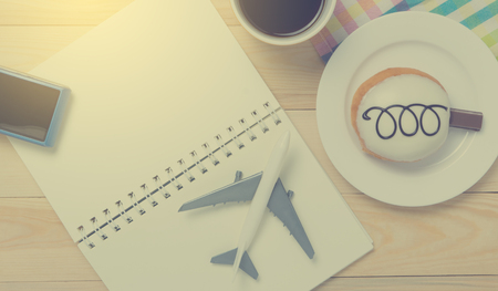 travel blogger coffee shop cafe vintage posterの写真素材