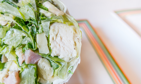 Healthy Chicken Salad Burritos wrap for brakfastの写真素材
