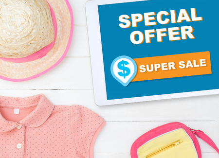 Online fashion store special offer super sale websiteの写真素材