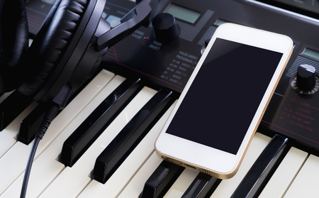 Blank mobile phone for Music Studio application mock upの写真素材