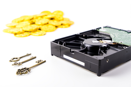 Ransomware Trading Coin with Hacker for your Data Key encryptionの写真素材