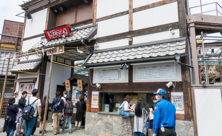 Tokyo, Japan - May 4, 2017: Tourists are entering Hanayashiki Amusement park in Asakusa area.のeditorial素材