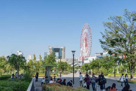 Tokyo, Japan - May 2, 2017: People are enjoying the park of Odaiba, Tokyo.のeditorial素材