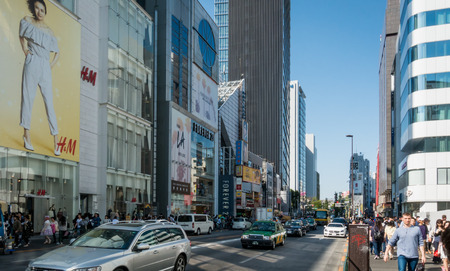 Tokyo, Japan - May 5, 2017: people are walking in Harajuku shopping street.のeditorial素材