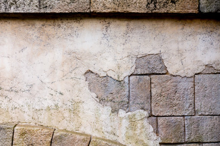 Castle Rock wall for texture and backgroundのeditorial素材