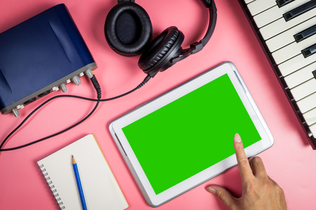 Blank tablet for Musician and Music producer application mock upの写真素材