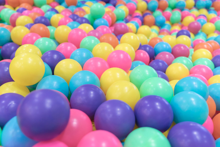 Colorful Plastic toy balls in Ball pool playgroundの写真素材