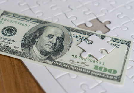 The last jigsaw puzzle for business finacial successの写真素材