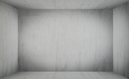 Empty gray cement room box texture for product displayの写真素材