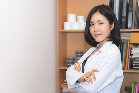 Beauty Cosmetic medical Female officer Lab workerの写真素材