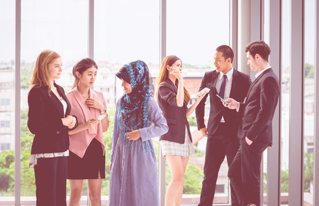 Business team is talking in Business diverse meeting conferenceの写真素材