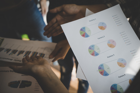 Business Data Chart and report on meetingの写真素材