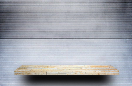 Cream Rock counter shelf on line stripe layer wallの写真素材