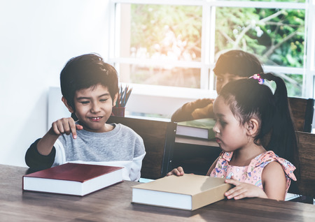 Group of Diverse Student is studying in classroomの写真素材