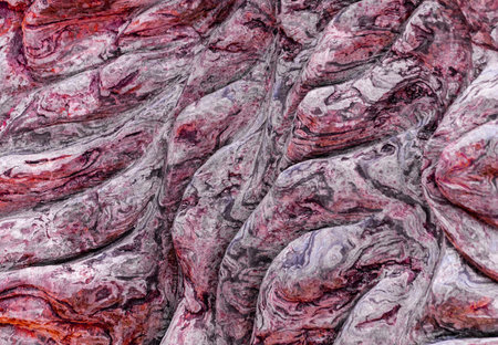 curve red Rock layer surface marble for texture background