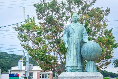 Toba, Japan - 24 Sep 2019 :  The Statue of Mikimoto on Toba island.のeditorial素材