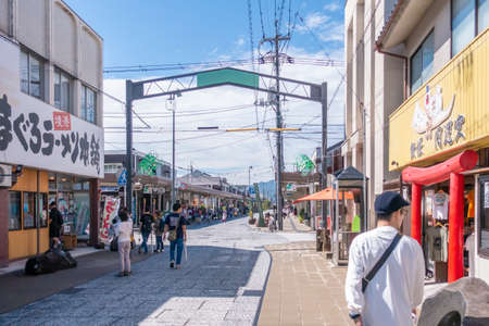 Sakaiminato; Japan - 28 Sep 2019:  The Local shop in Sakaiminato is decorated with famous Kitaro comics charactors.のeditorial素材