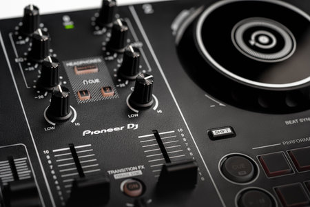 Bangkok, Thailand - 12 June 2022 : Pioneer Digital DJ deck controller for Computer and Tablet.のeditorial素材