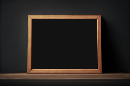 Blank Blackboard with copy space for Education and Communication mock up Generative AIの素材