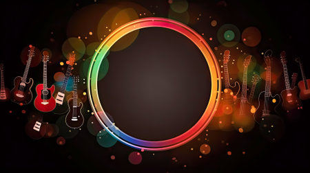 EDM party Music promoting backdrop and background, For Event poster, Generative AIの素材