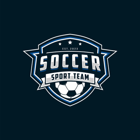 Soccer Logo or football club sign Badge. Football logo vector designのイラスト素材