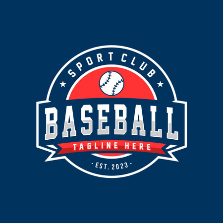 Baseball logo design for baseball club, baseball logo vector illustration templateのイラスト素材