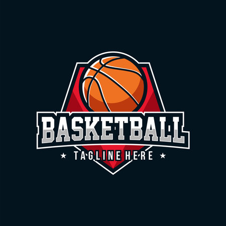 Basketball club logo. Basketball club emblem. sport logo design for basketball clubのイラスト素材